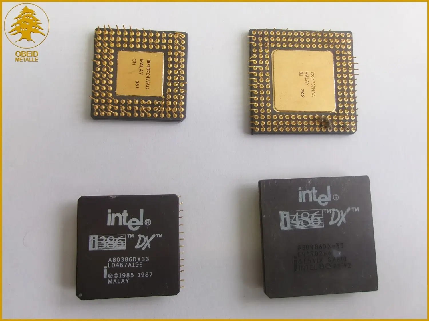 CPU Gold Kern 486er 386er 286er von Obeid Metalle