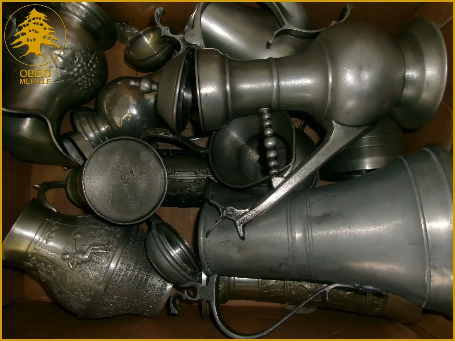 Zinn Geschirr Min. 90er von Obeid Metalle